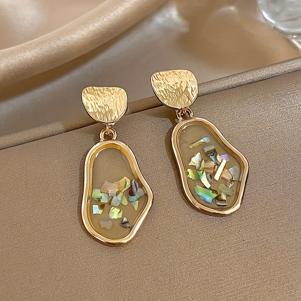 Irregular Textured Drop Earrings