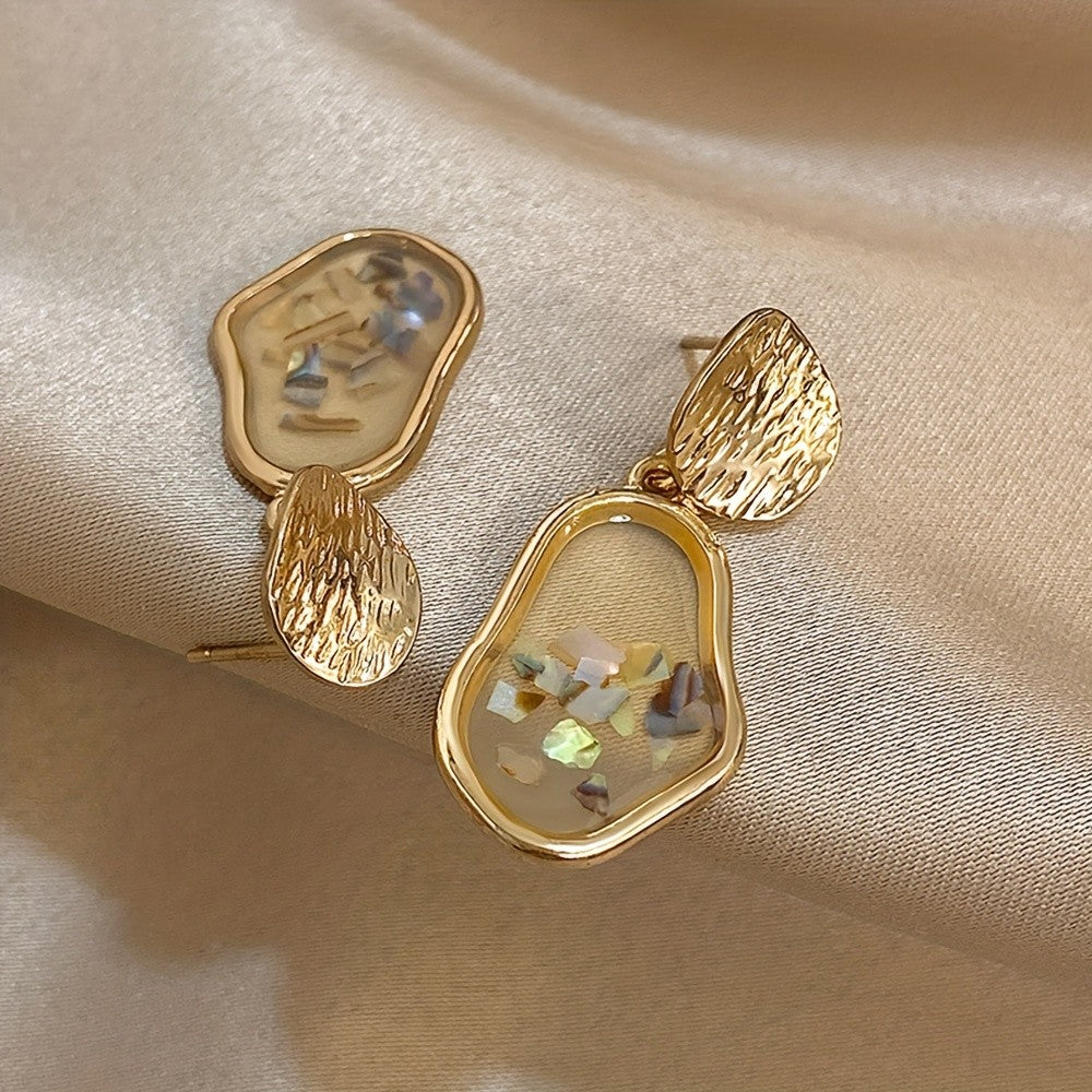 Irregular Textured Drop Earrings