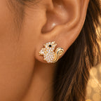 18k Zircon Squirrel Stud Earrings