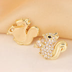 18k Zircon Squirrel Stud Earrings