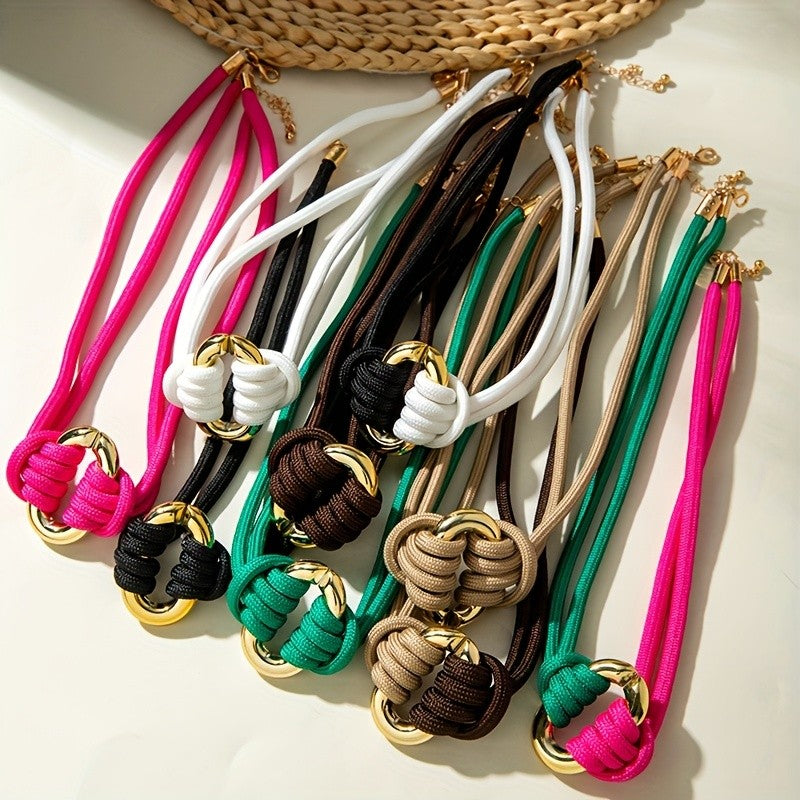 Vintage Woven Knot Choker Necklace