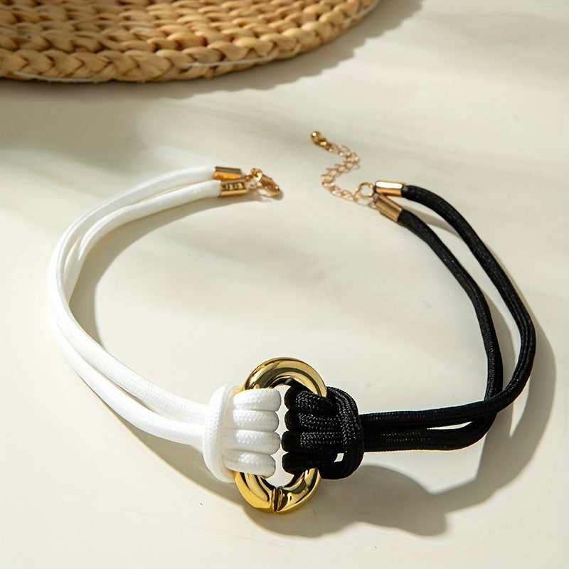 Vintage Woven Knot Choker Necklace