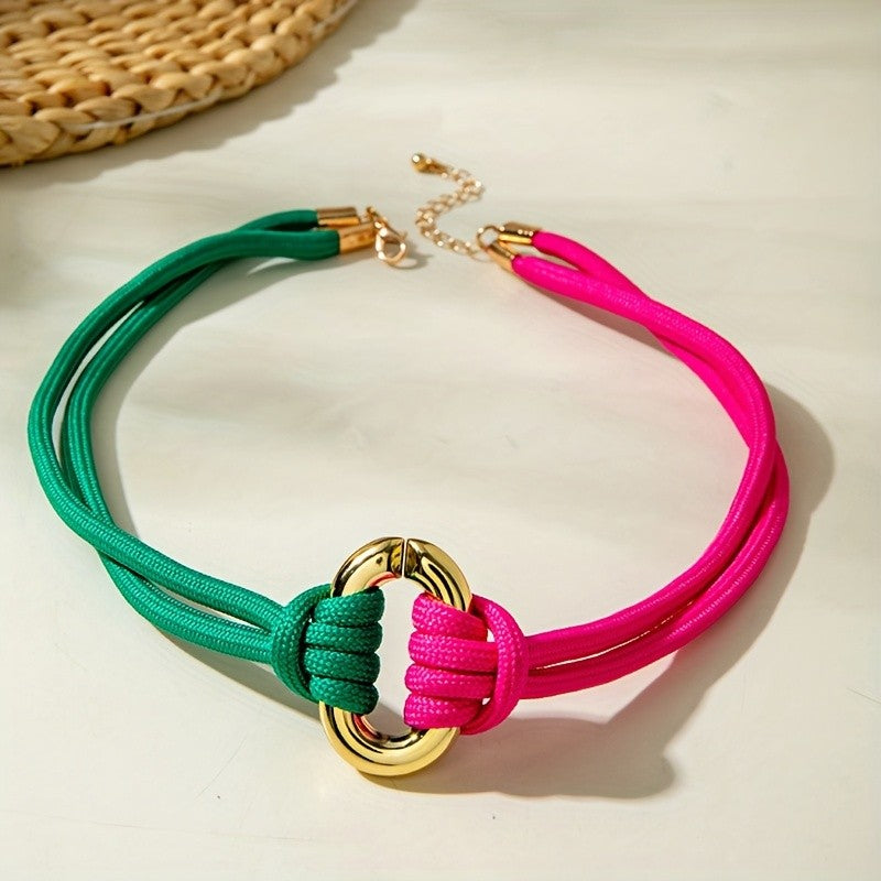 Vintage Woven Knot Choker Necklace