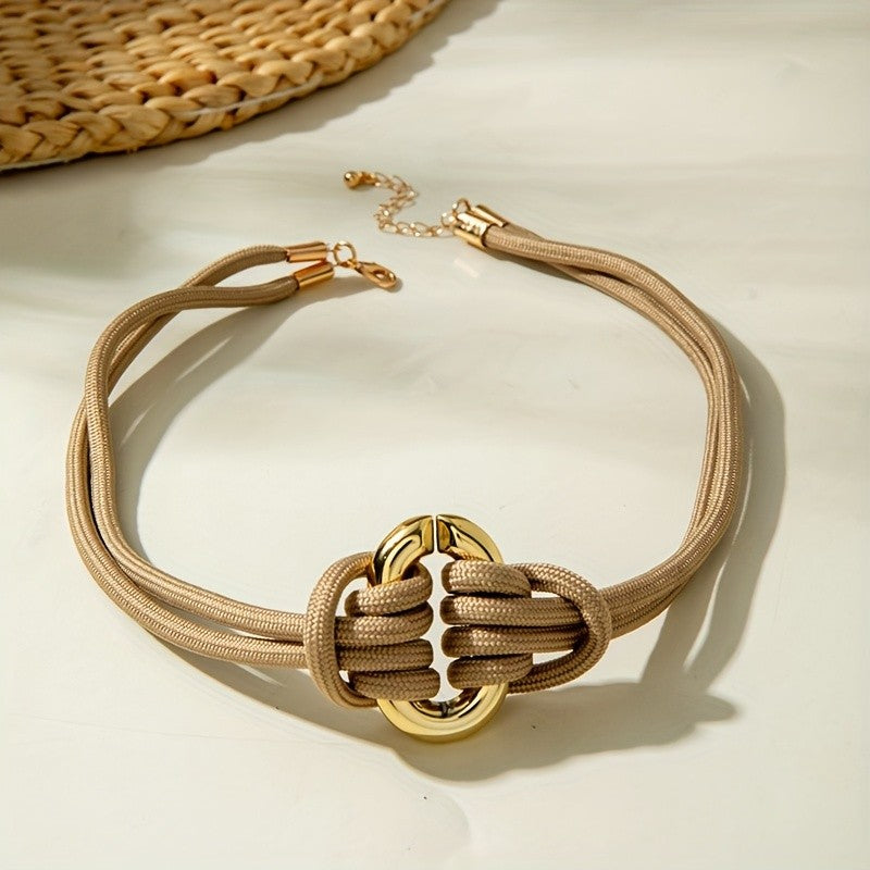 Vintage Woven Knot Choker Necklace