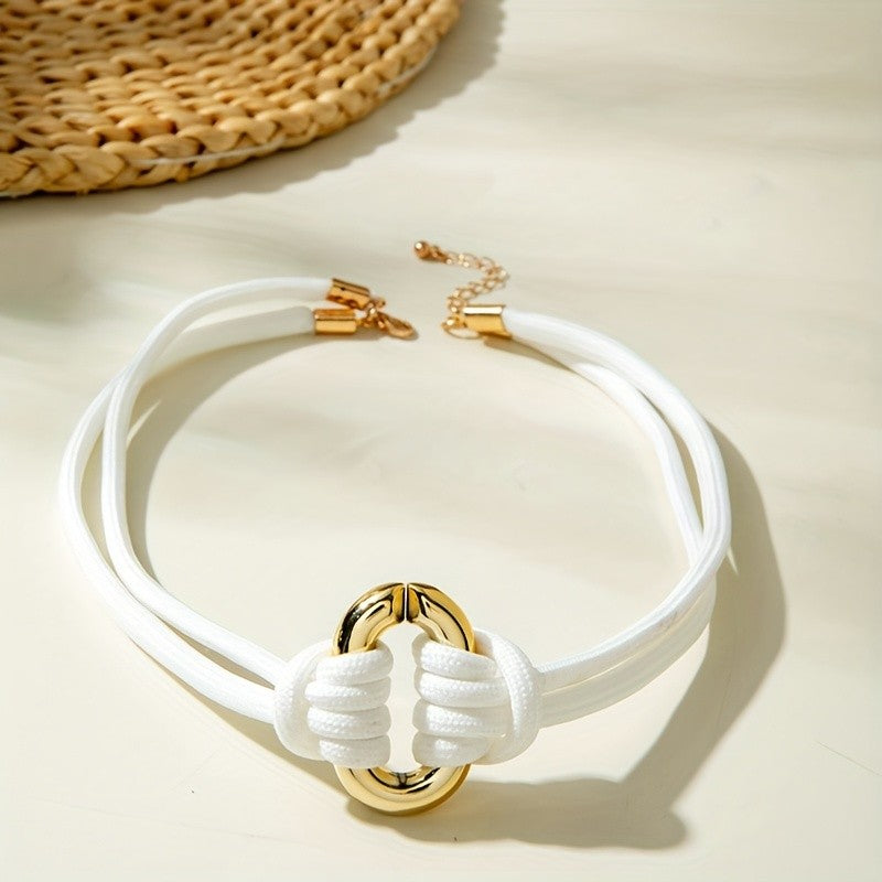 Vintage Woven Knot Choker Necklace