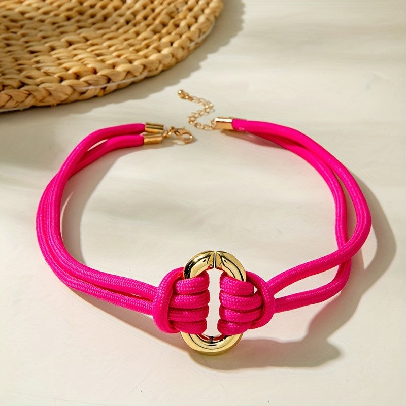 Vintage Woven Knot Choker Necklace