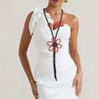 Asymmetric Floral Silicone Necklace