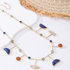 Asymmetric Geometric Stone Necklace