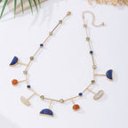 Asymmetric Geometric Stone Necklace