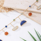 Asymmetric Geometric Stone Necklace