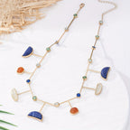 Asymmetric Geometric Stone Necklace