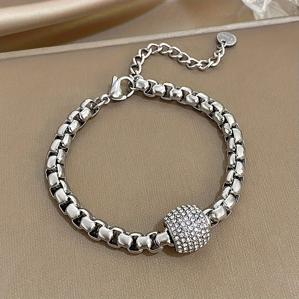 18k Paved Bead Chain Bracelet