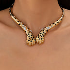 Vintage Leopard Claw Choker Necklace