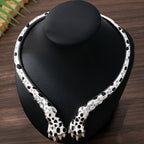 Vintage Leopard Claw Choker Necklace