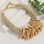 Geometric Interlocking Ring Necklace