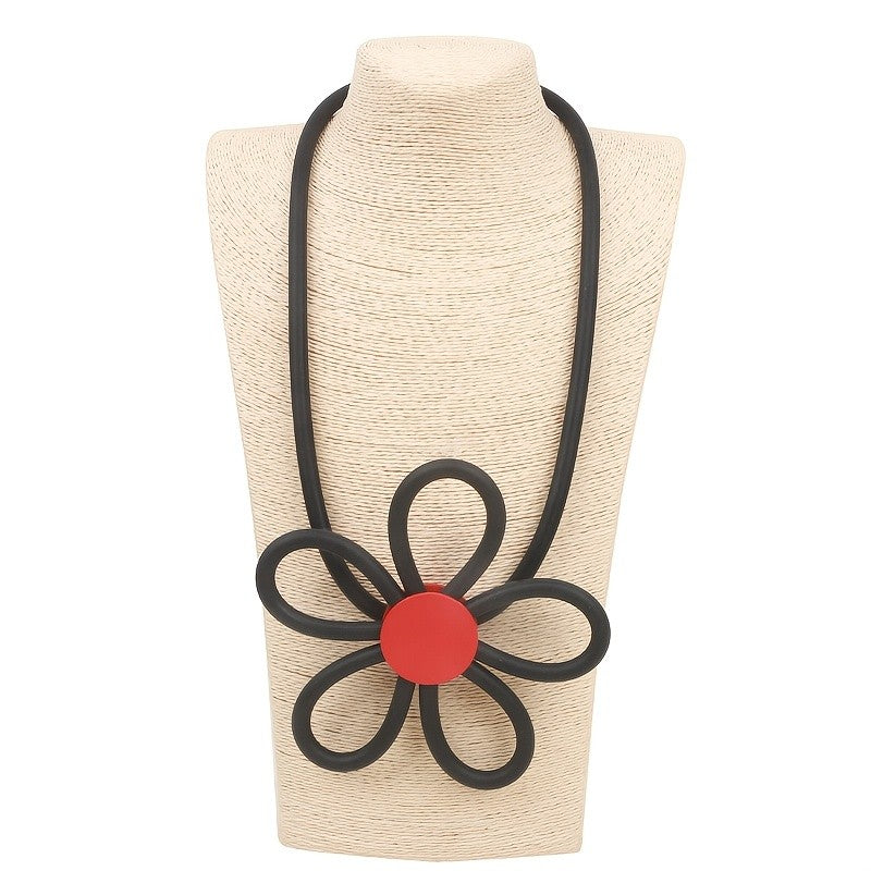 Openwork Floral Silicone Necklace