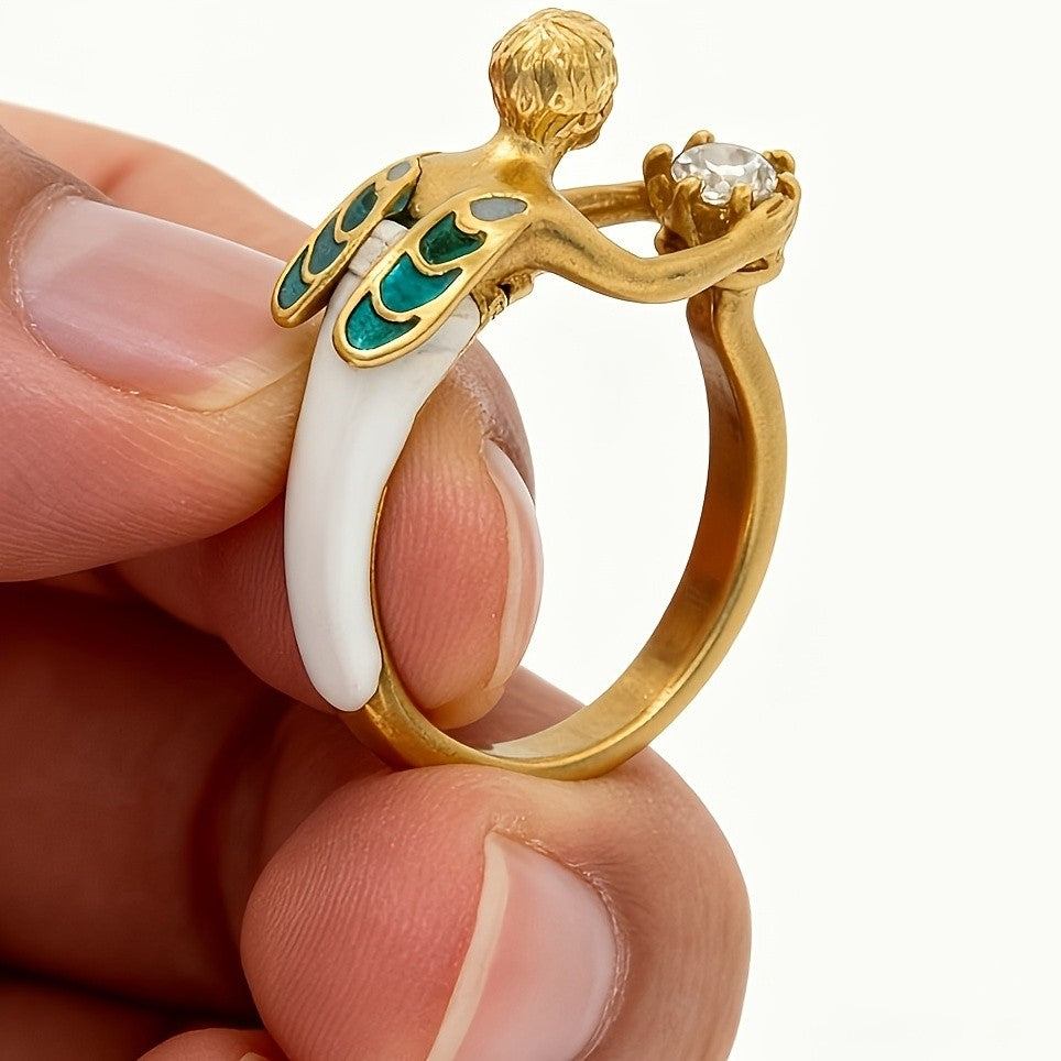 14k Angel Figure Ring