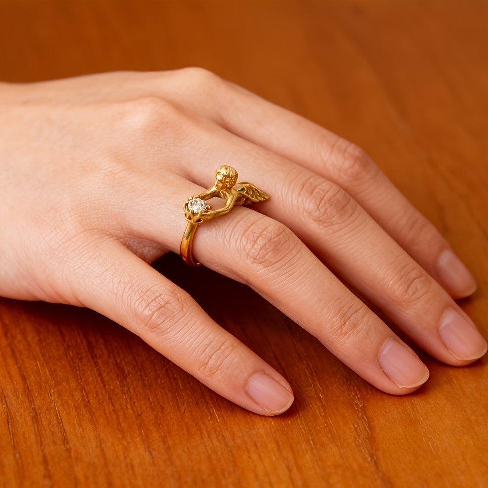 14k Angel Figure Ring