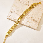 18k Vintage Rectangular Stone Bangle