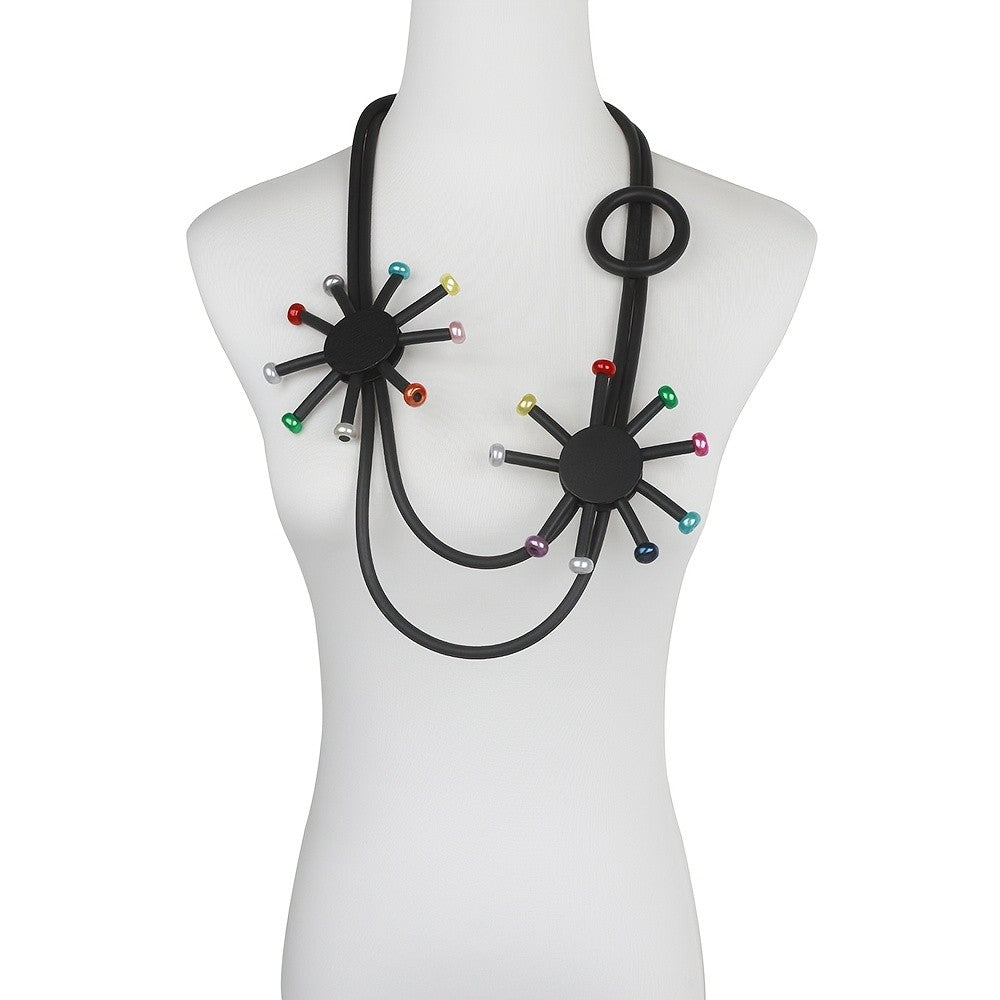 Multicolor Bead Sunflower Silica Gel Necklace