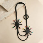 Multicolor Bead Sunflower Silica Gel Necklace