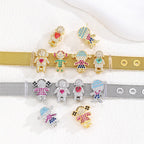 Gold Tone Character Charm Bracelet