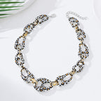 Vintage Leopard Print Link Necklace