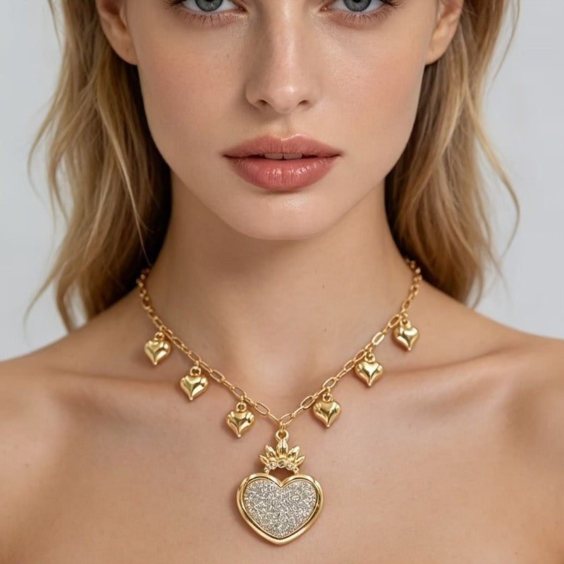 KC Heart Charm Necklace