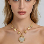 KC Heart Charm Necklace