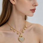 KC Heart Charm Necklace