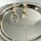 Asymmetric Vintage Circle Drop Earrings