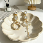 Asymmetric Vintage Circle Drop Earrings