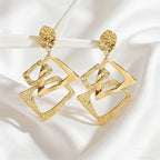 Asymmetric Geometric Drop Earrings