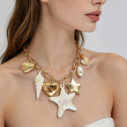 Multi-Charm Ocean Theme Necklace