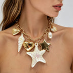 Multi-Charm Ocean Theme Necklace
