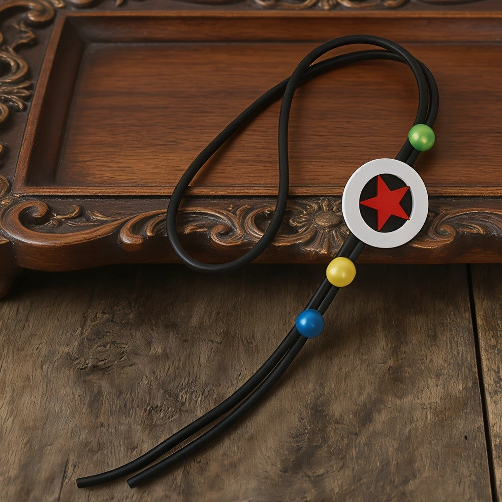 Colorful Star Pendant Cord Necklace