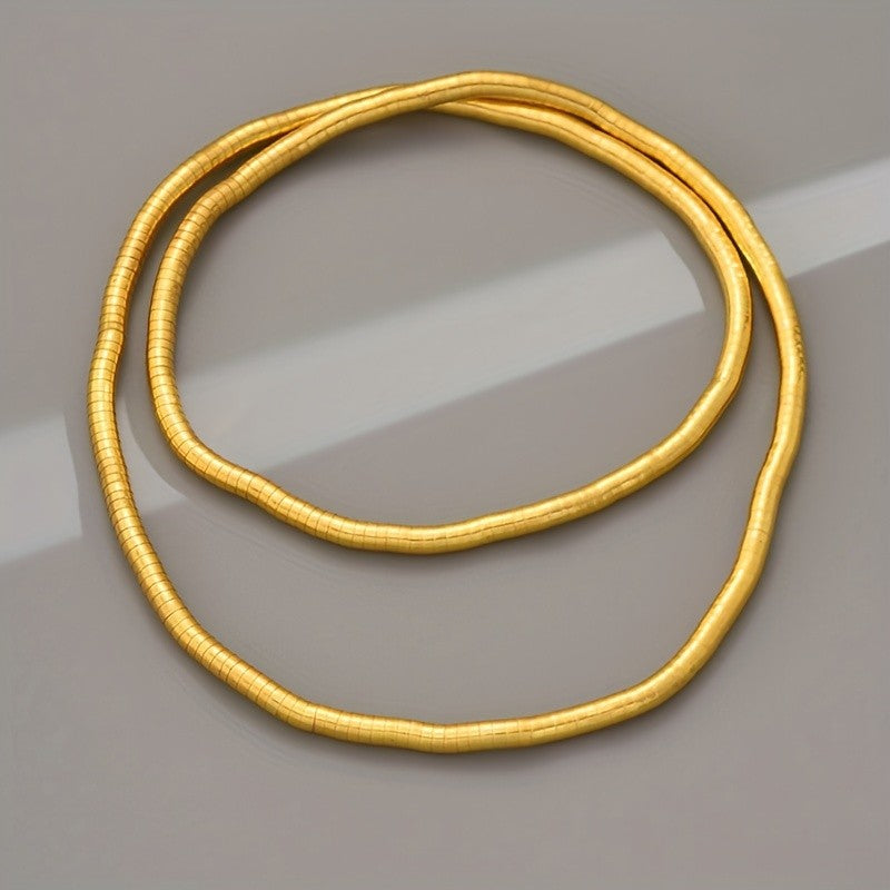 Geometric Interlocking Loop Choker Necklace