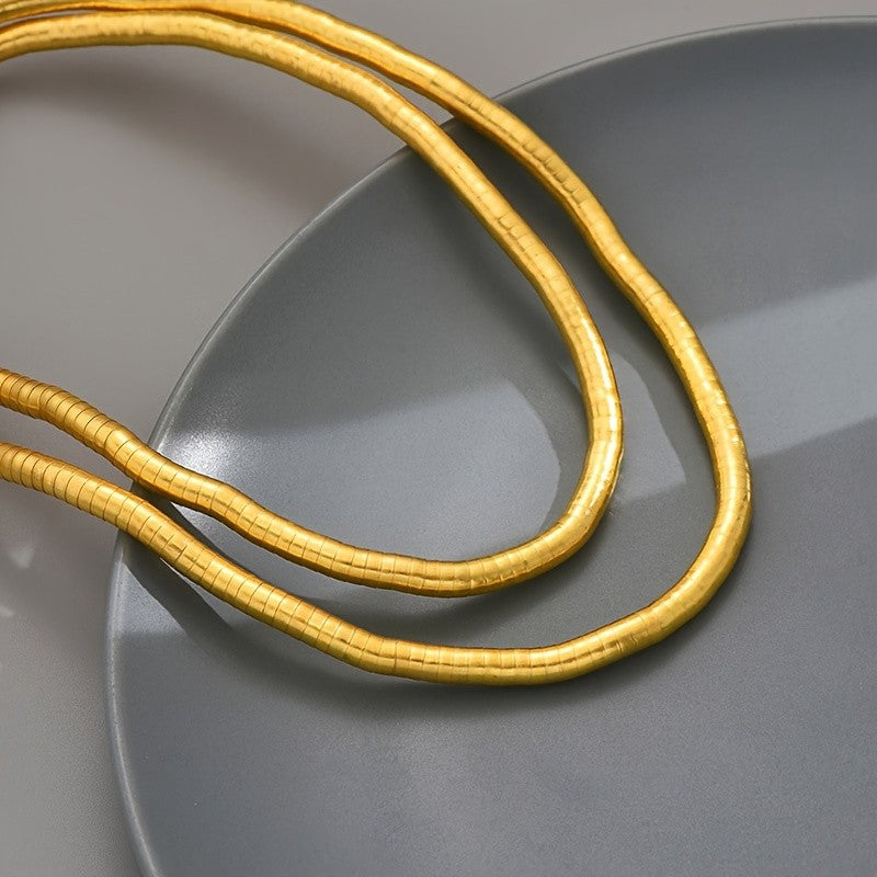 Geometric Interlocking Loop Choker Necklace