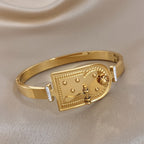 Vintage Clock Movement 18k Bangle