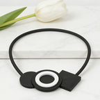 Geometric Black Collar Necklace