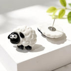 Cute Resin Lamb Stud Earrings