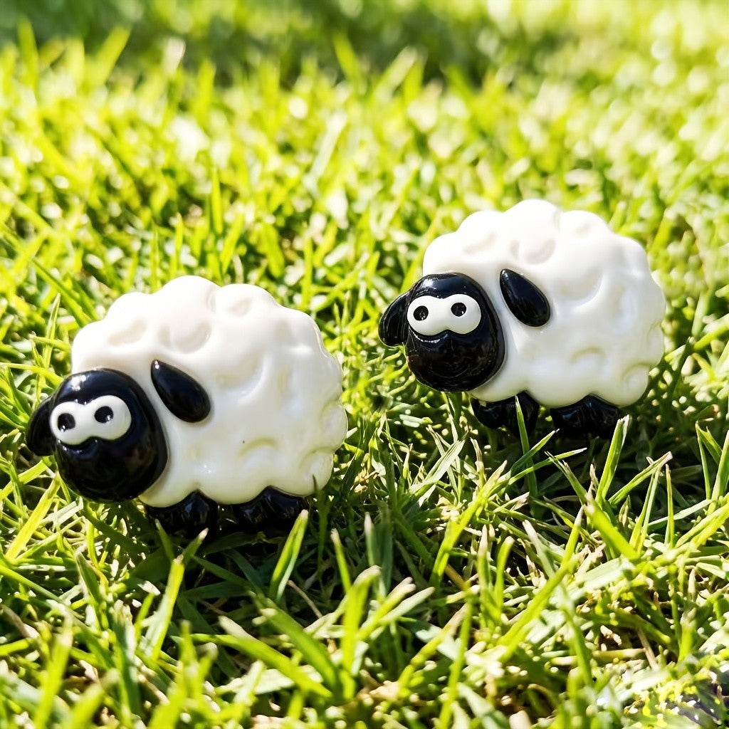 Cute Resin Lamb Stud Earrings