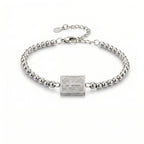 18k Beaded Cross Locket Bracelet