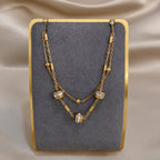 18k Double Layer Zircon Bracelet