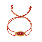 18k Geometric Enamel Woven Bracelet