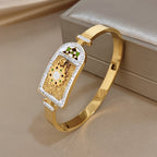 18k Rectangular Mosaic Bangle
