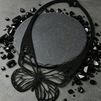 Black Hollow Butterfly Collar Necklace