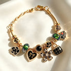 Vintage Charm Snake Chain Bracelet