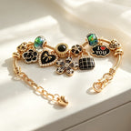 Vintage Charm Snake Chain Bracelet