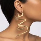 Vintage LOVE Letter Drop Earrings